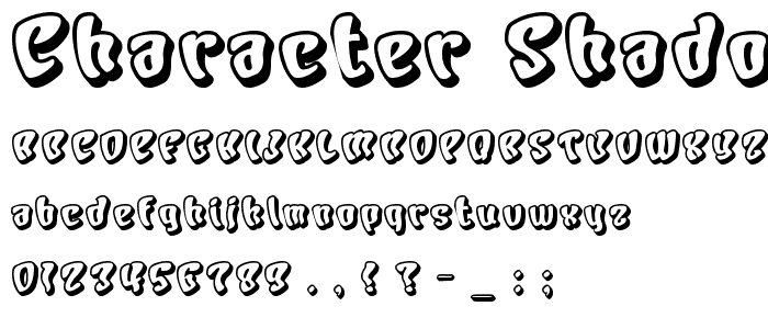 Character Shadow font
